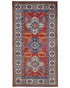 4x6 Feet Shirvan Red Afghan Hand Knotted Geometric Wool Area Rug